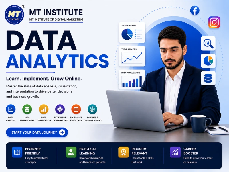 Data Analytics course at MT Institute of Digital Marketing