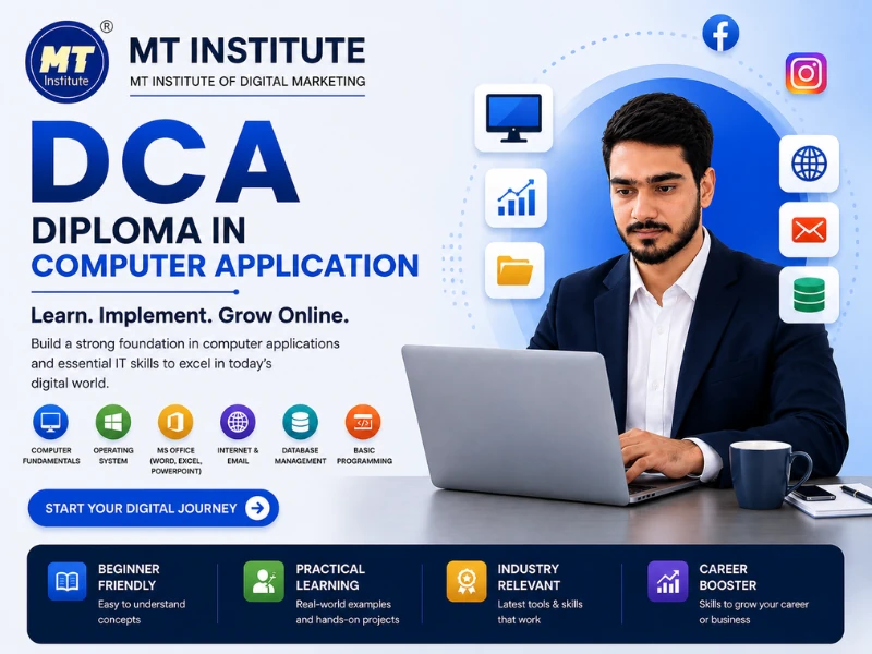 DCA course at MT Institute of Digital Marketing